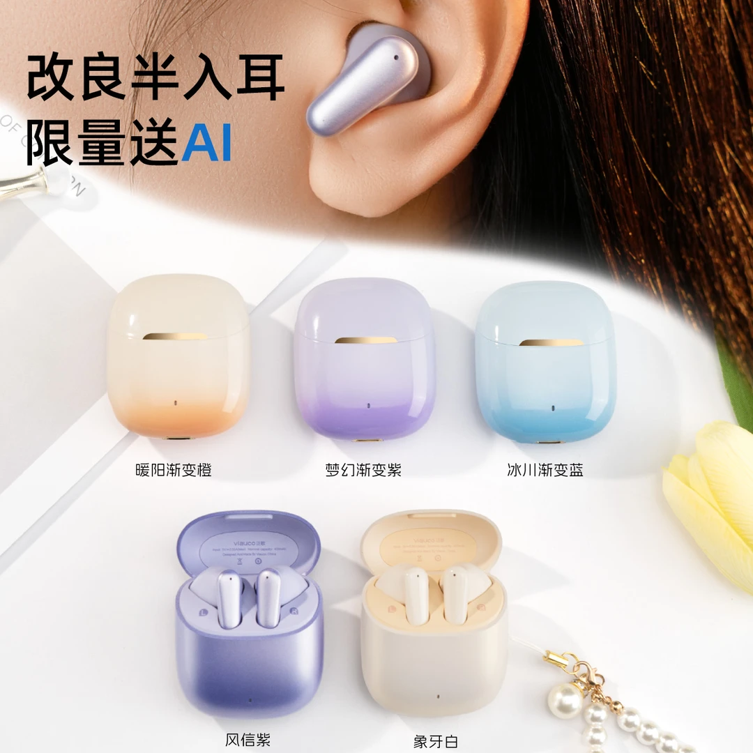 【现在赠AI】泛歌H22真无线蓝牙耳机新款降噪长续航新品半入耳式