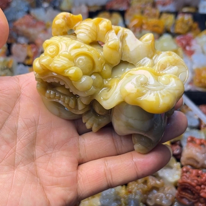 石英质玉（黄龙玉）未镶嵌颈饰