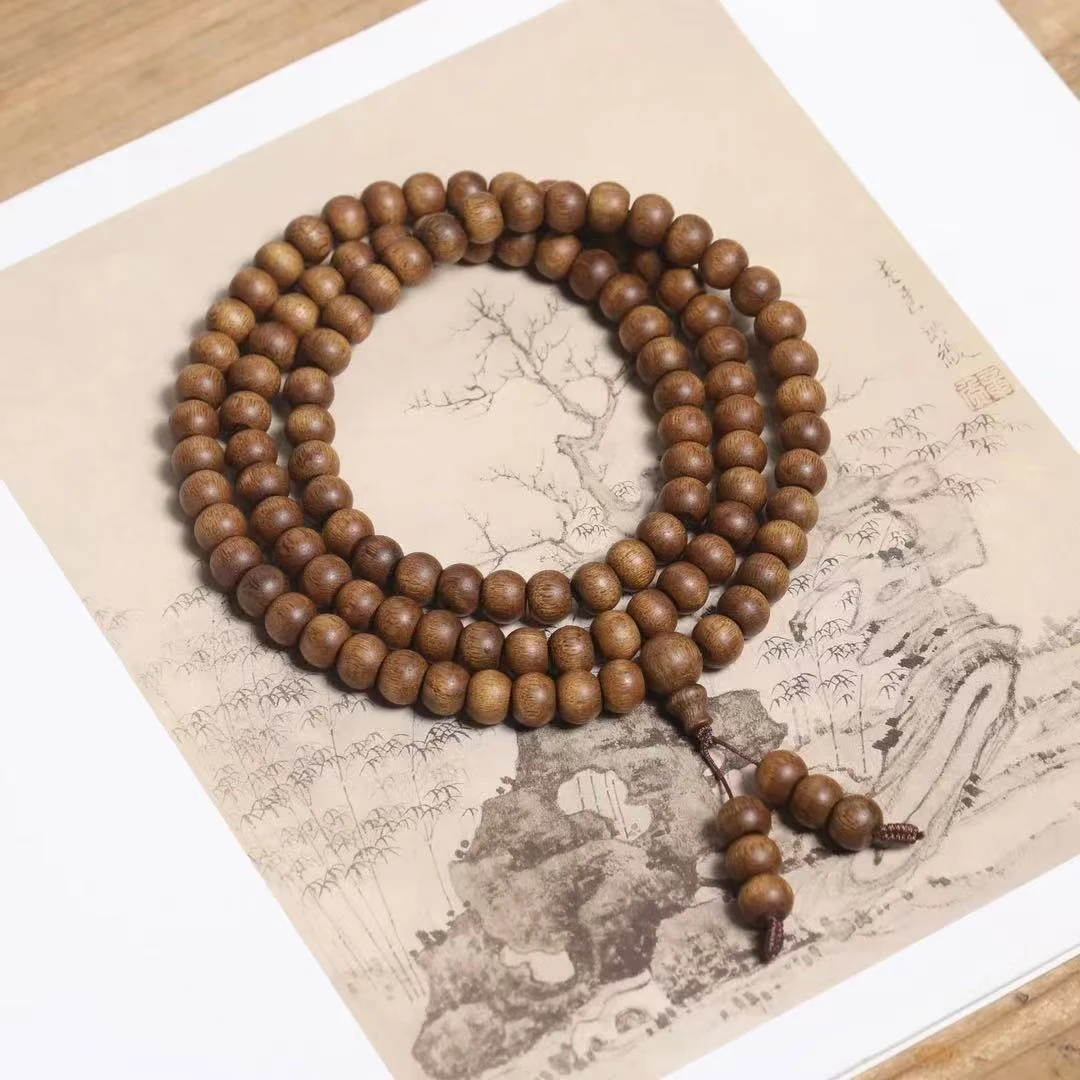 沉香L009富森老料红土料10mm多圈手串