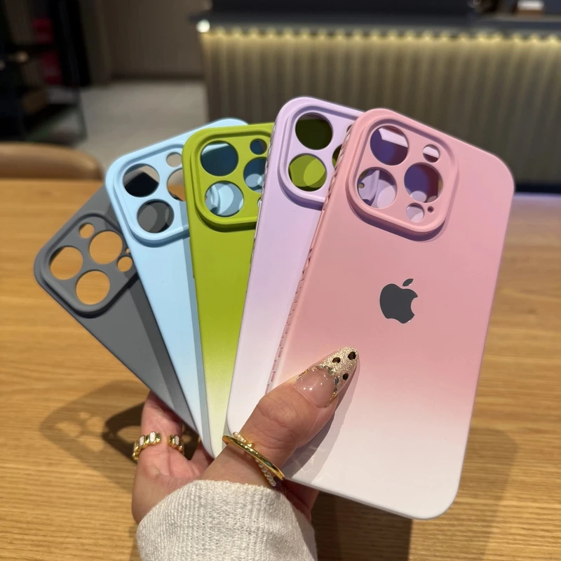 ins风渐变色适用苹果16promax手机壳iPhone15防摔14硅胶13时尚12