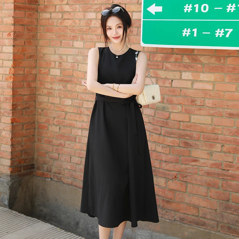 吊带裙女士法式纯欲刺绣连衣裙女裙时尚连衣连衣裙无袖夏季夏季