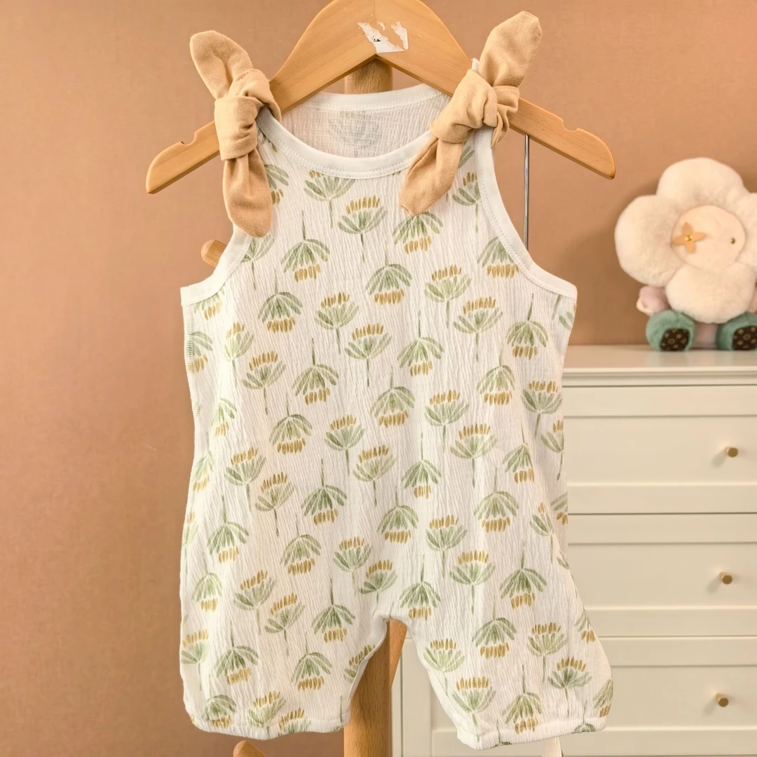 （胖米定制）婴幼儿夏款背心连体衣
