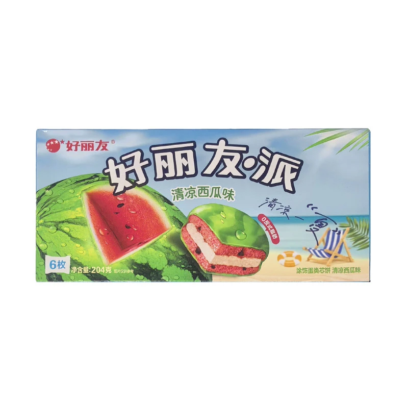 好丽友派清凉西瓜味6枚204g