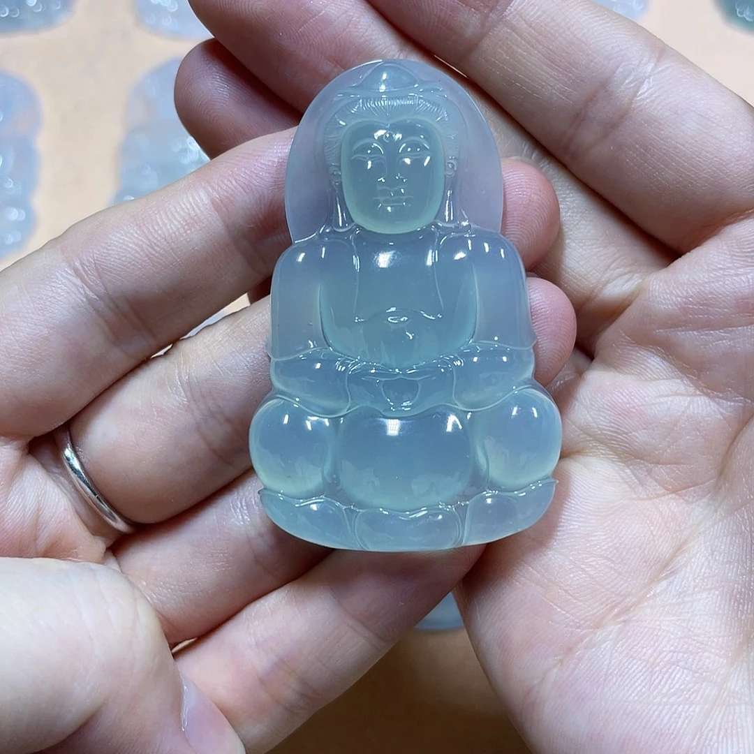 翡翠未镶嵌颈饰晴底