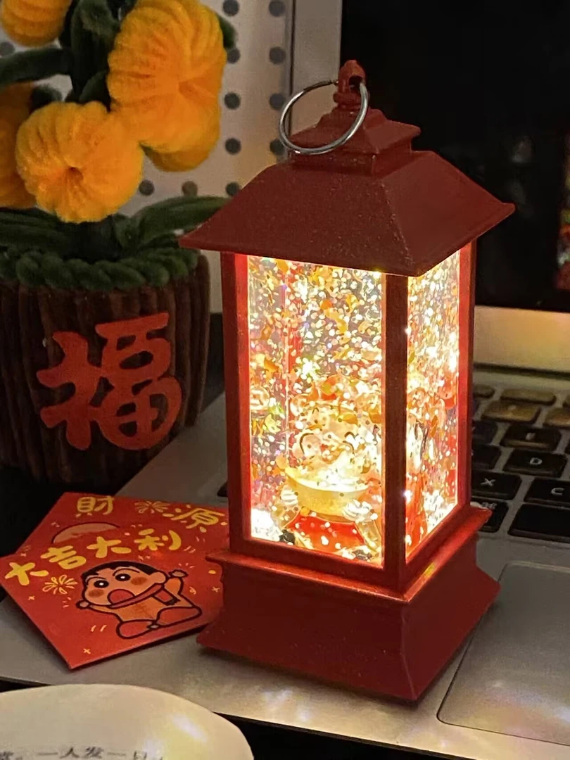 【00和猫】财神新年复古摆件凉亭小夜灯会发光创意氛围灯送家人长