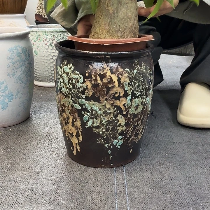 20×25 -粗陶花盆有孔-买买买