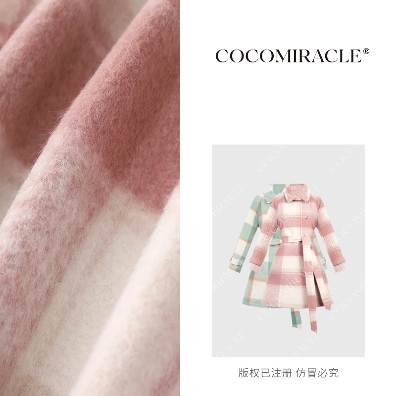 董小姐【冬日焰火】秋冬新款格子羽绒大衣QL8DY602