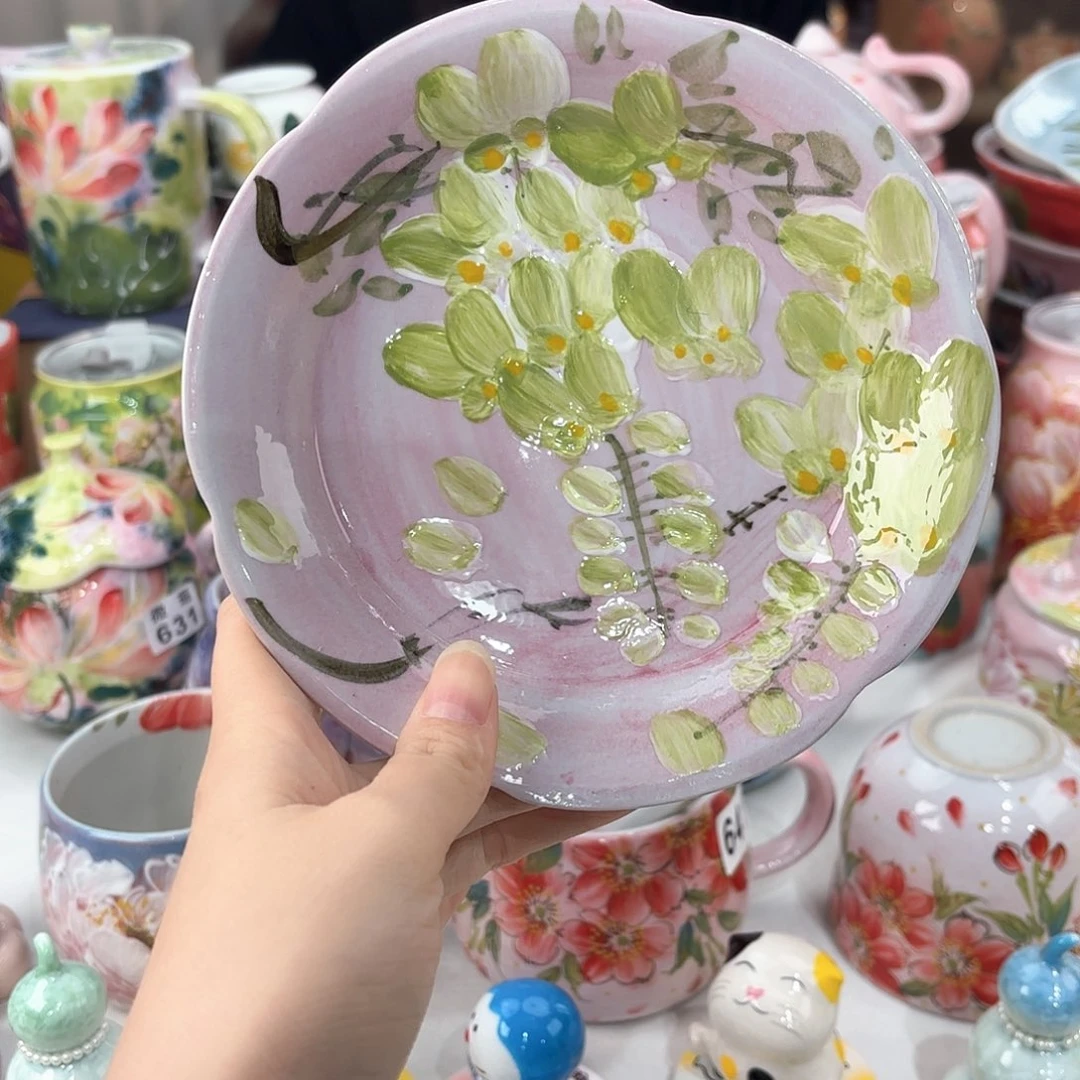 景德镇手绘高温釉下彩陶瓷茶具