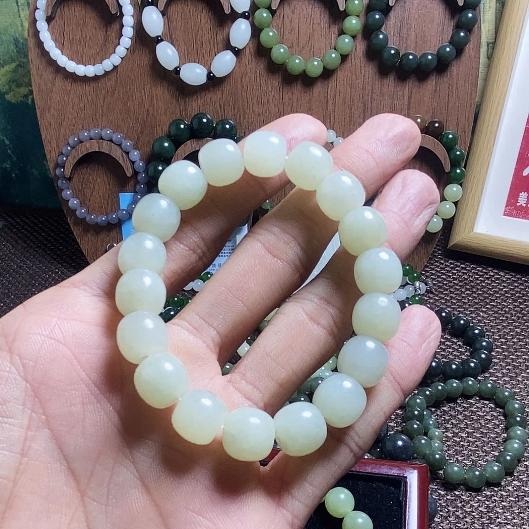 和田玉未镶嵌手链