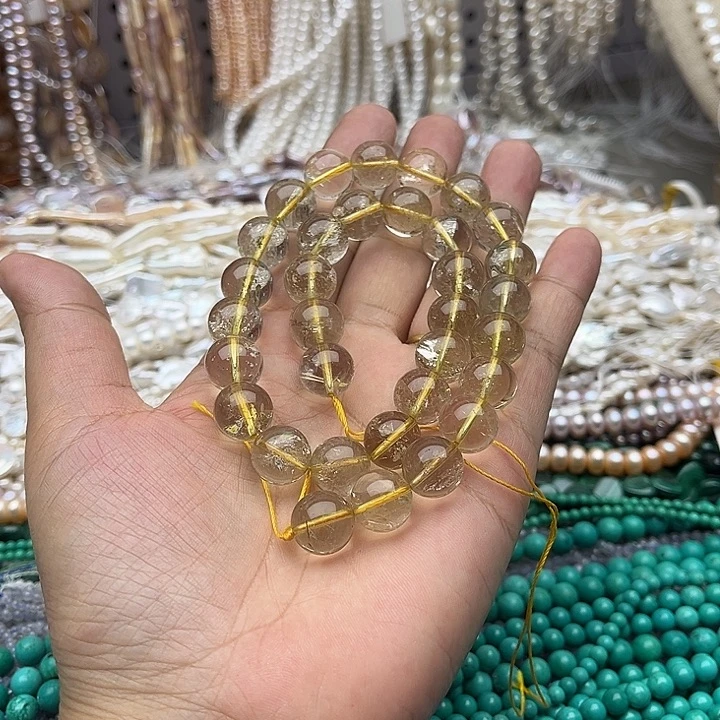 未镶嵌玛瑙/玉髓珠宝半成品一条12mm金发晶