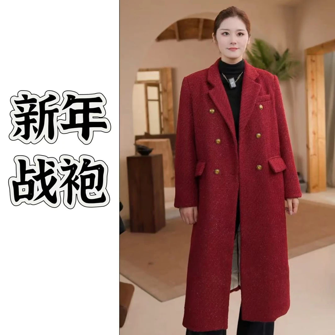 【路路1】90白鸭绒西装羽绒服加厚亮丝含毛2024新款冬季长24176