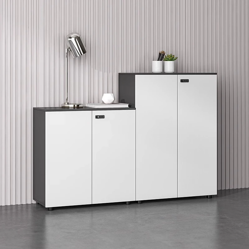 首本W8办公室文件柜收纳矮柜储物资料柜档案柜木质带锁办公小柜子