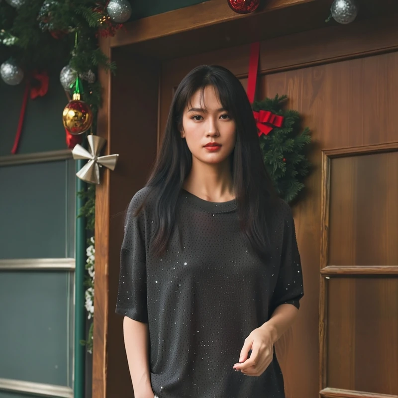 【K801-K899】欧货带钻重工气质轻奢圆领潮流感女装上衣按编码下单