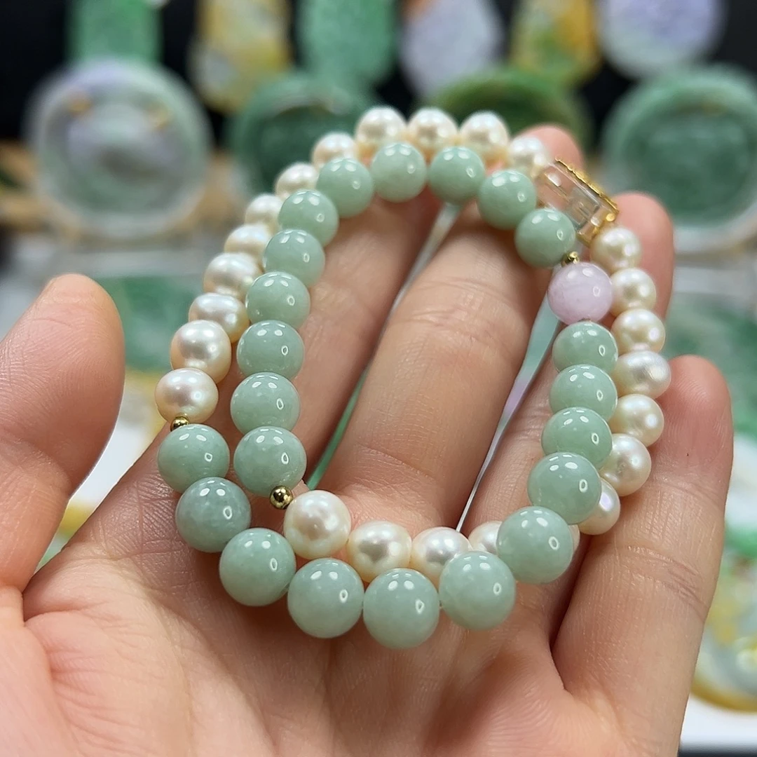 翡翠未镶嵌手链手串