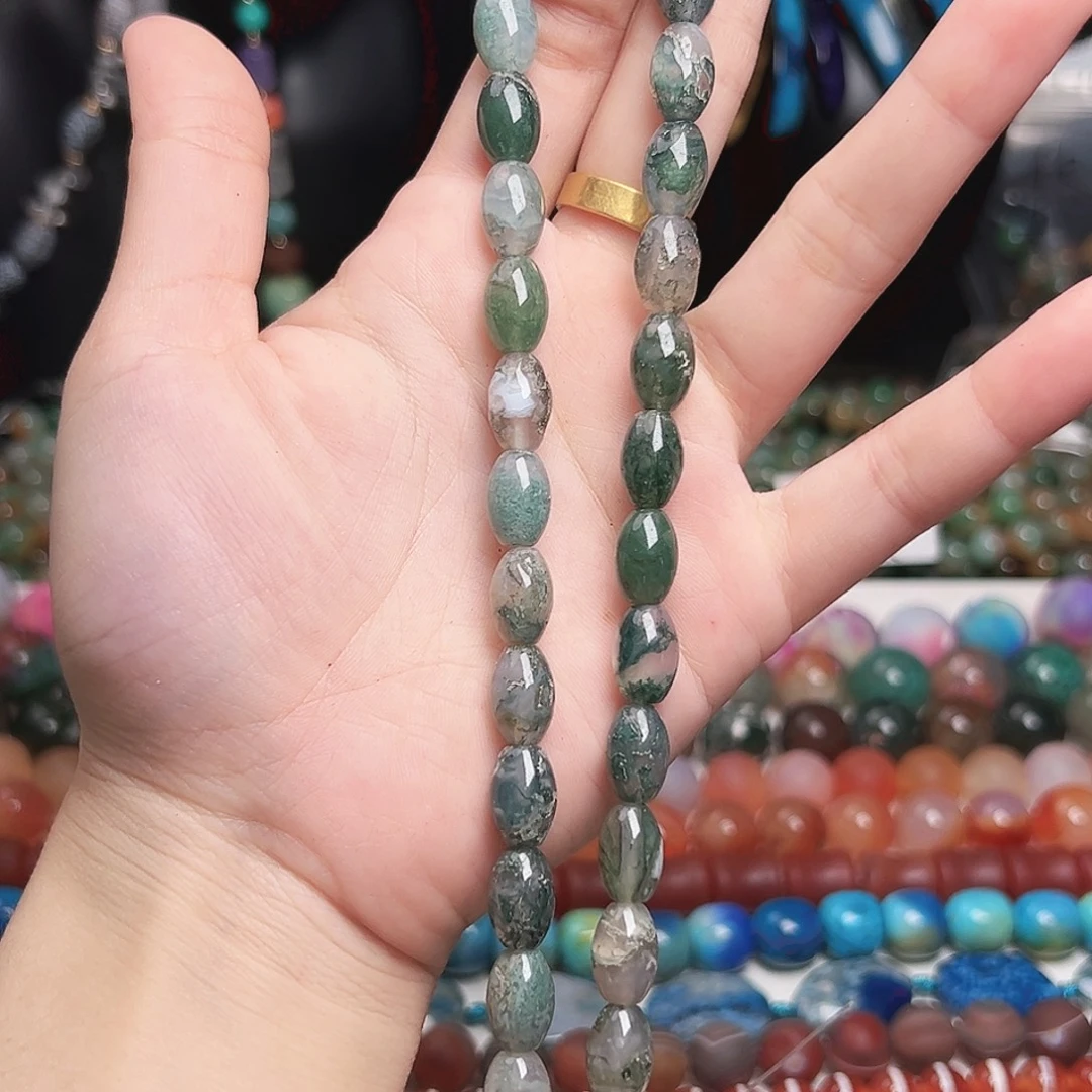 玛瑙/玉髓合金珠宝半成品x490 7.6m 水草小米珠一条