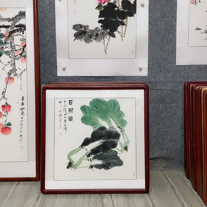 【闪购商品】国画书画作品带框65×65厘米