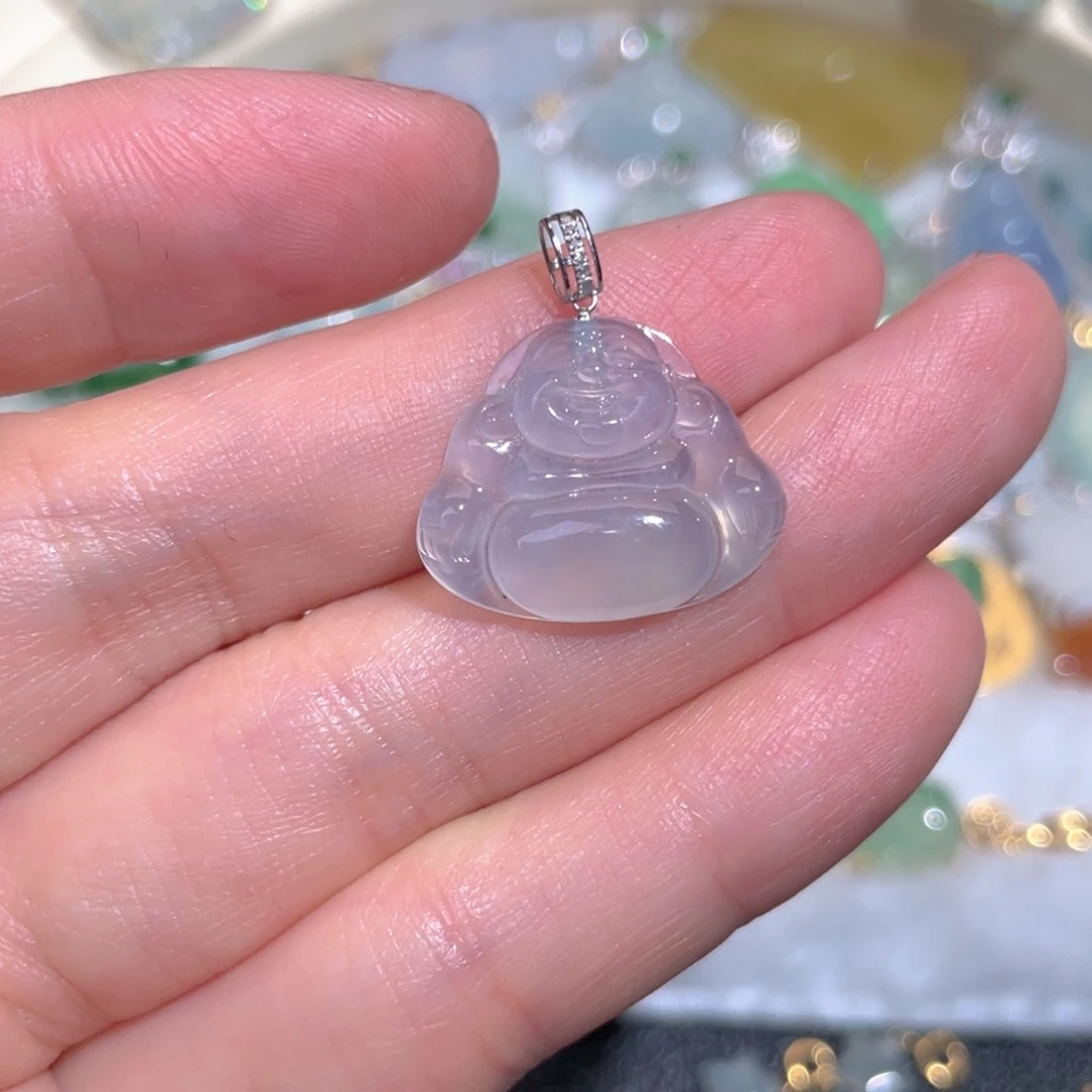 翡翠颈饰18K金镶嵌翡翠