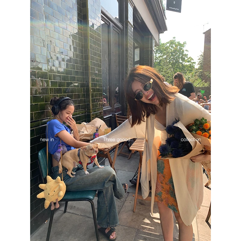 THREE GOOOD/三吉触感至柔 莱赛尔简约慵懒针织大开衫Y725Z13666