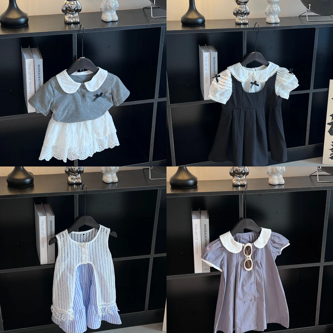 【701-799】2025年春夏新款洋气韩版短裙学院风jk女童套装