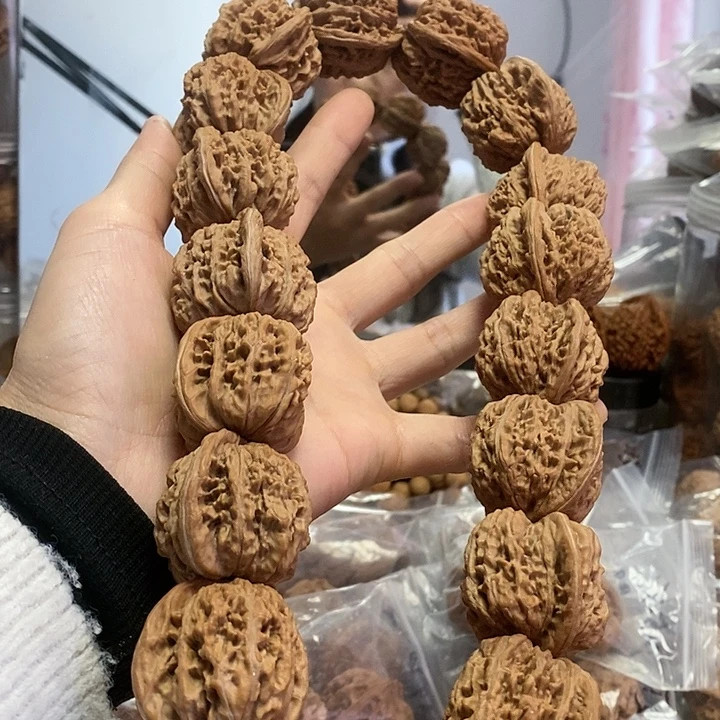 文玩核桃把件37.5四座楼手持