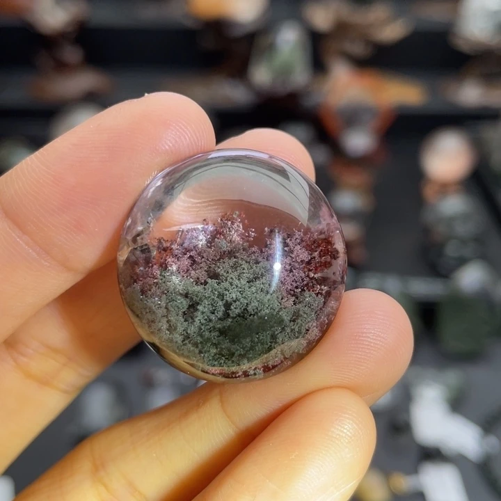 颈饰水晶未镶嵌红绿晶中晶定制