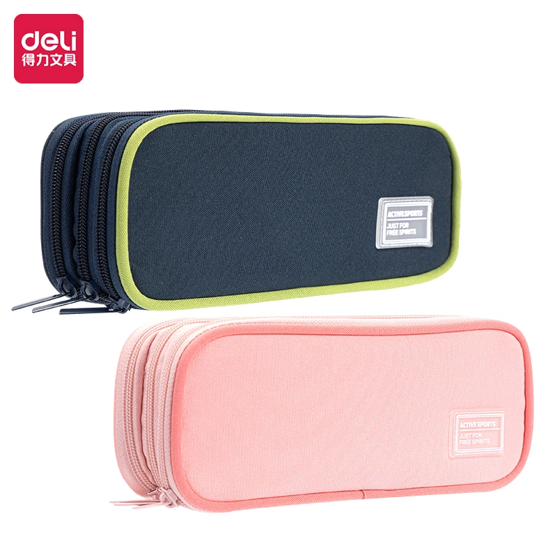 得力66667A微风岚语三拉链多用途笔袋(混-微风岚语)(个)