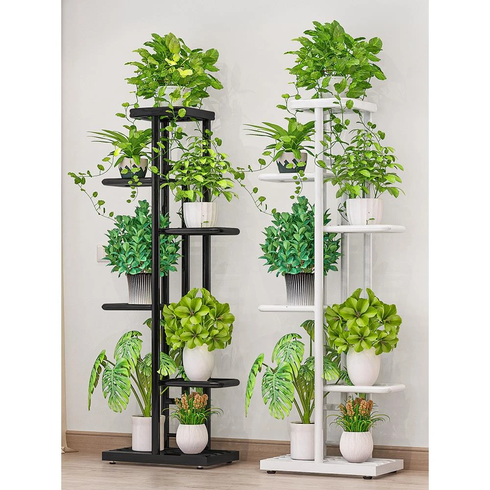 花架子客厅落地式室内家用阳台置物架多层铁艺绿萝植物摆放花现实