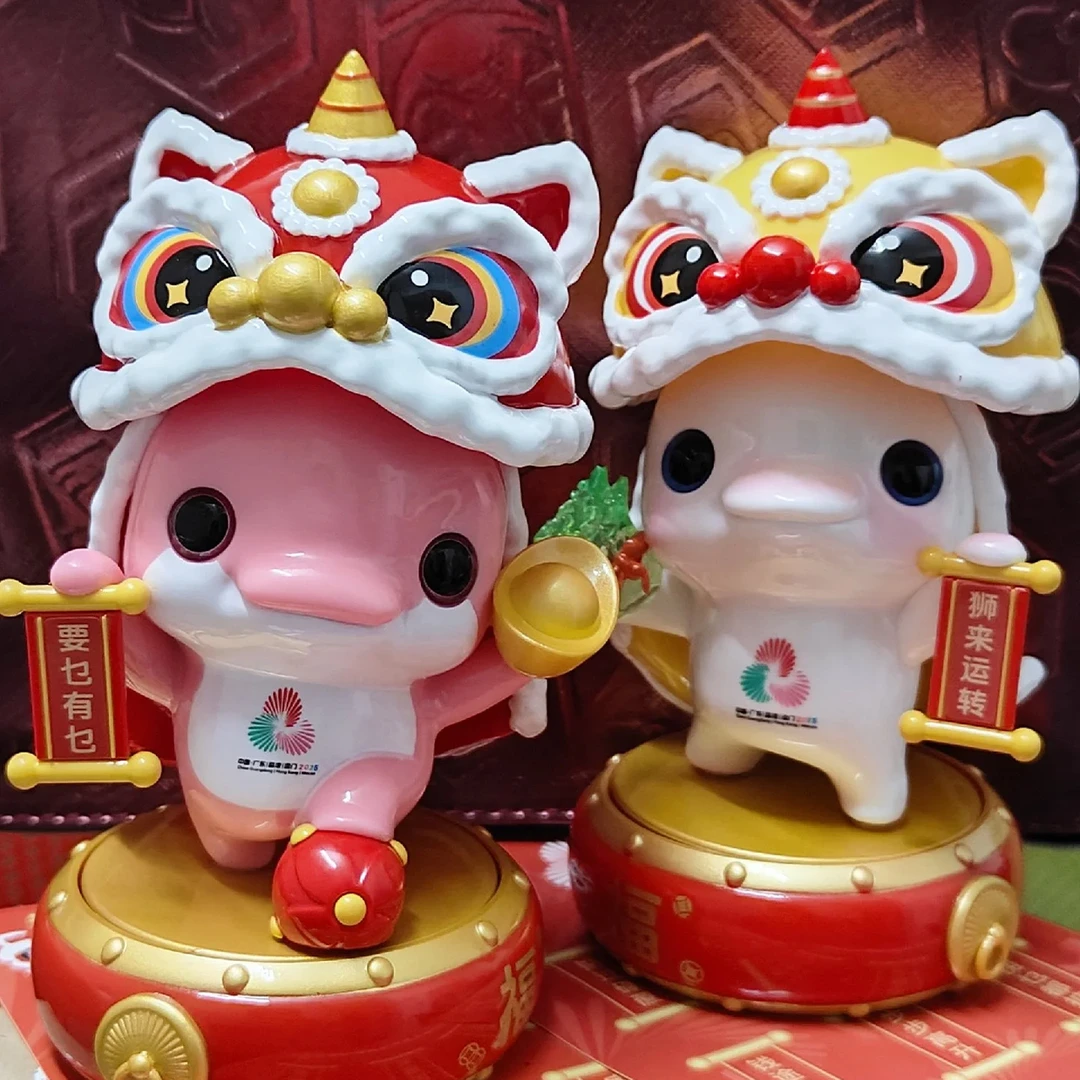 十五全运会吉祥物醒狮系列“狮来运转”喜洋洋乐融融手办车上摆件