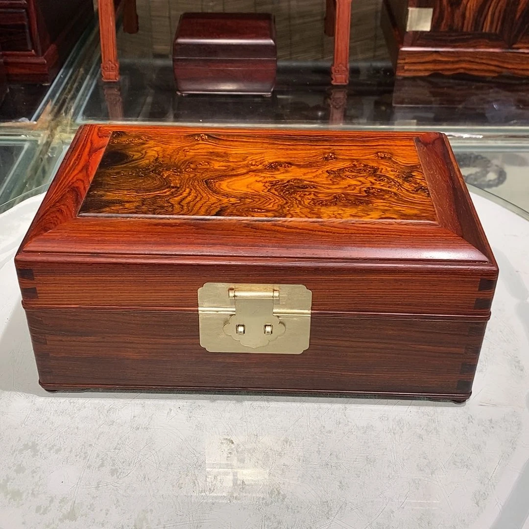 微凹黄檀（南美大红酸枝）独板收纳盒25/16/10