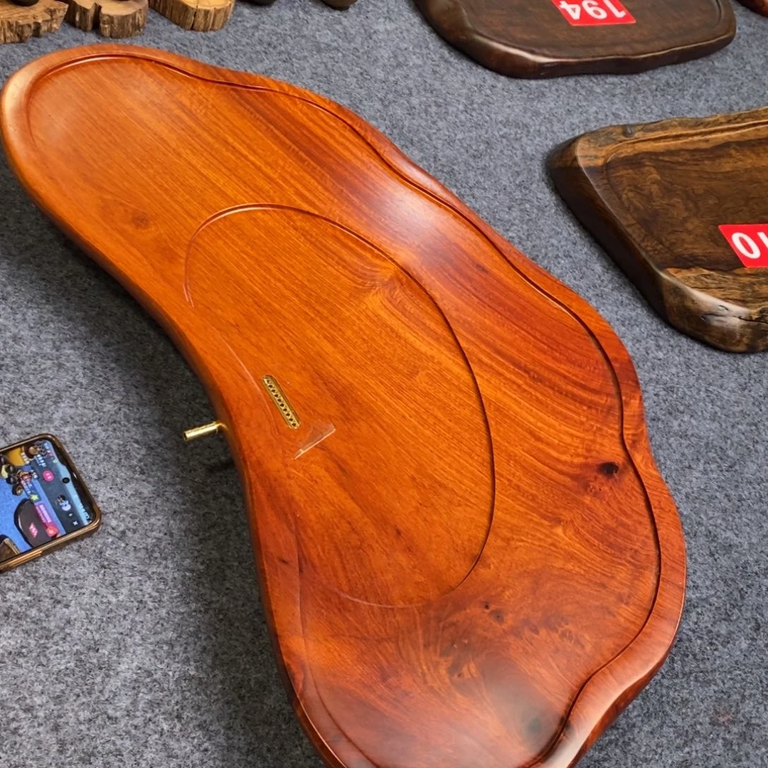 深***秋缅甸花梨木实木茶盘