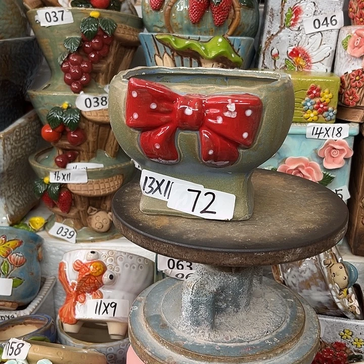 紫砂花盆粗陶材质多肉花盆