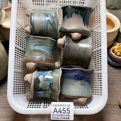 紫砂花盆455微瑕品口径5到6左右