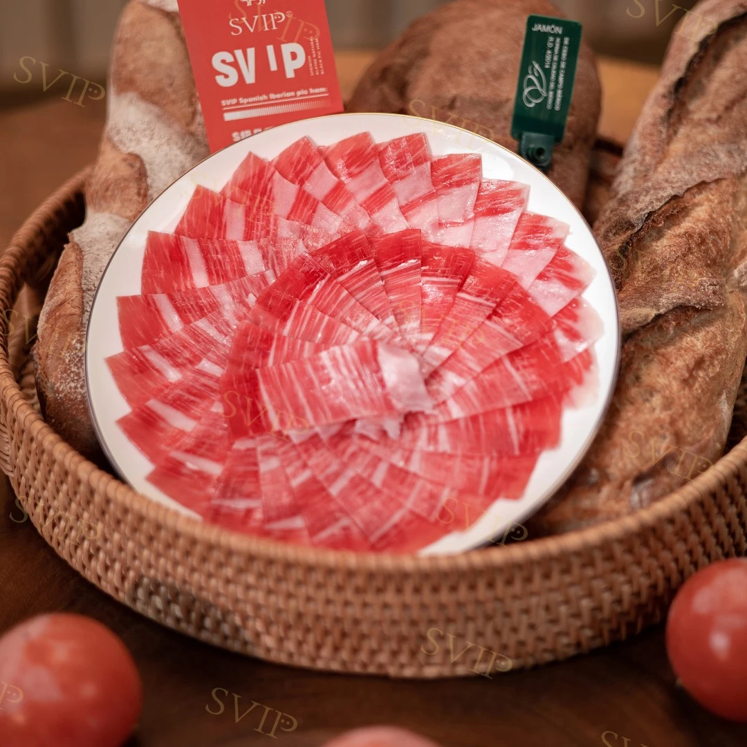 【老粉囤货装】SVIP绿标一斤装西班牙伊比利亚黑猪火腿奶香开袋即食