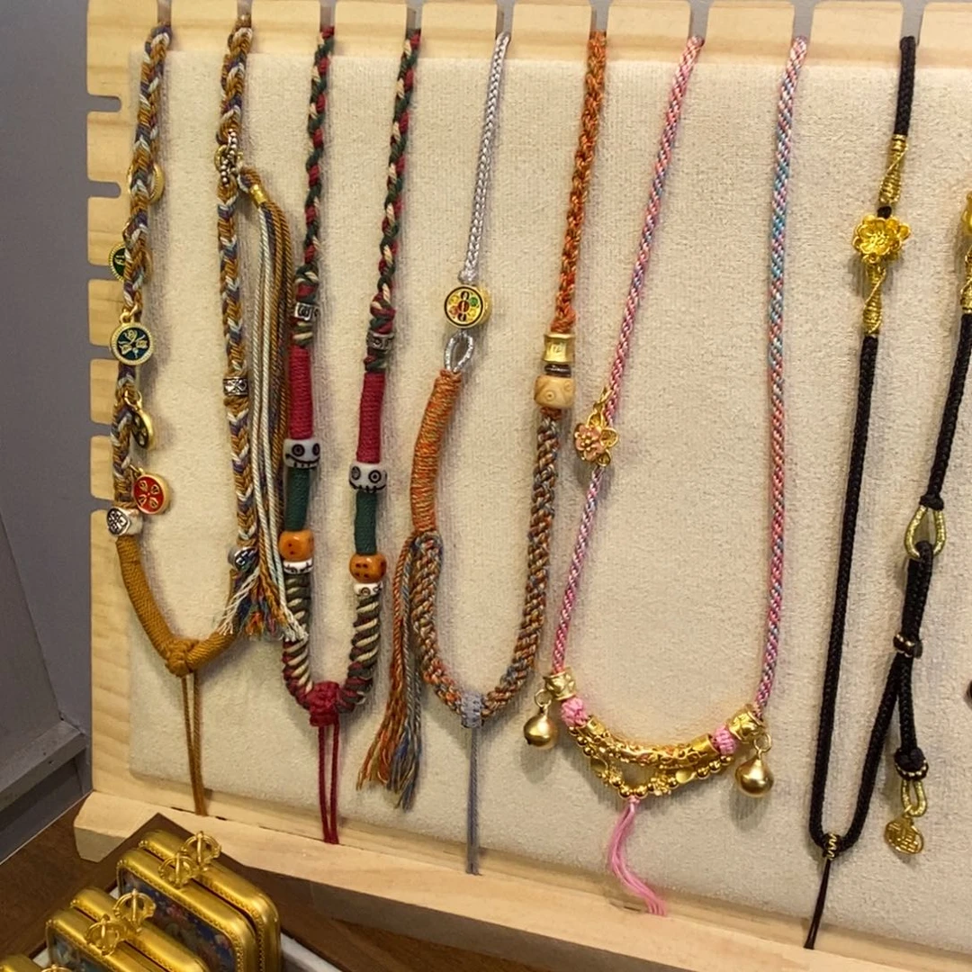 吊坠唐卡藏式重工编制绳子