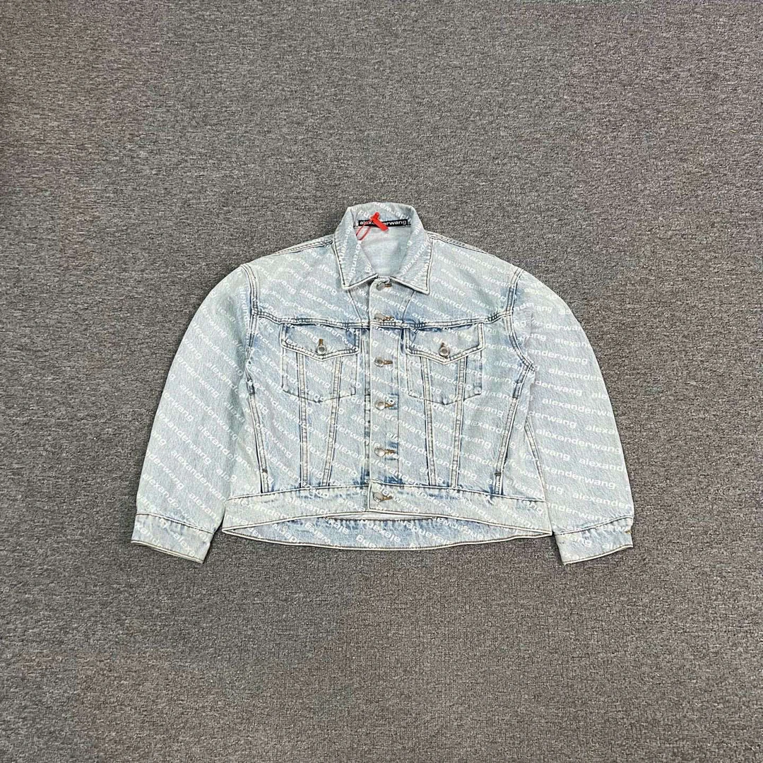 99新 KENZO/肯佐 亚历山大王 满印 弹幕 牛仔外套 s码