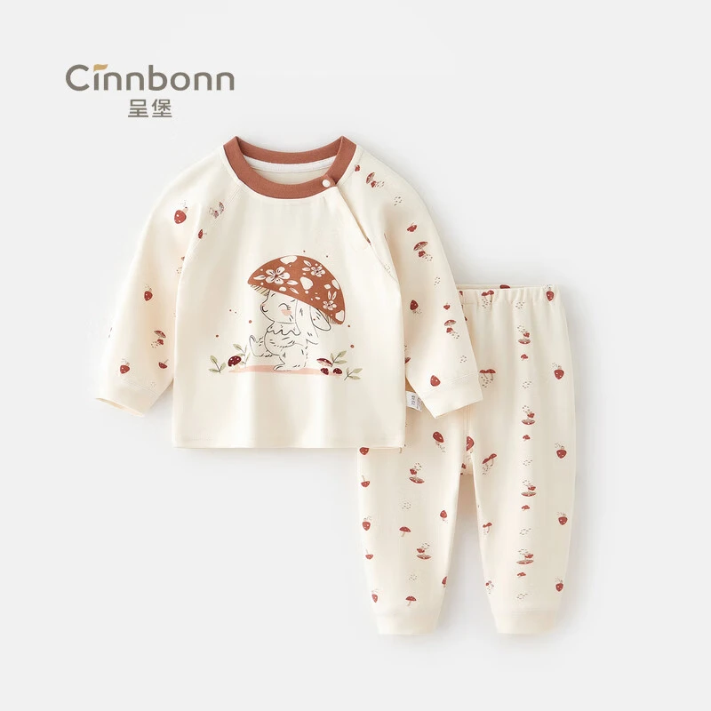 呈堡春秋新款儿童保暖内衣中小童秋衣秋裤两件套宝宝秋衣秋裤套装