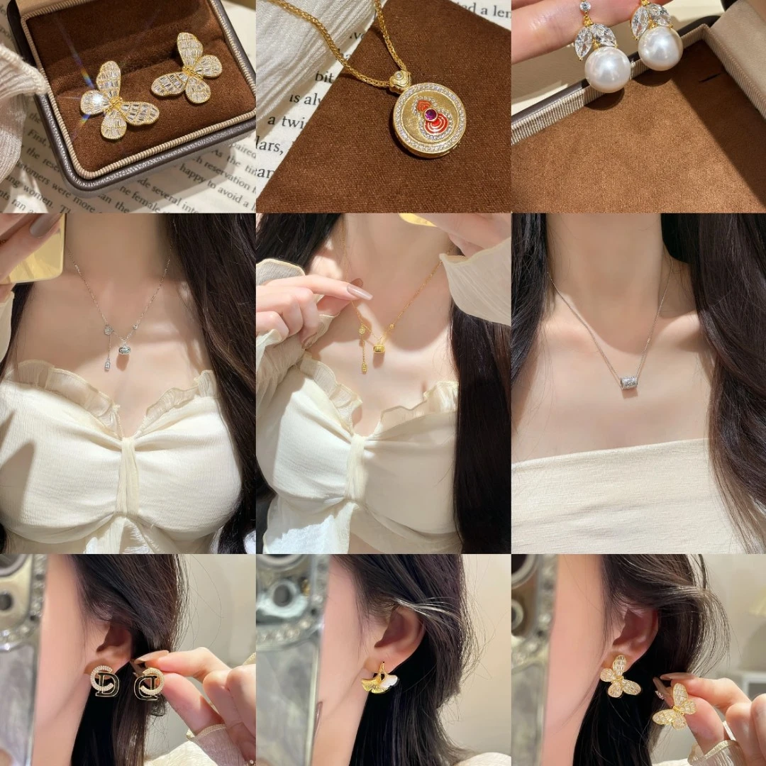 铜合金耳饰 铜合金 高定轻奢时尚饰品 扣号链接