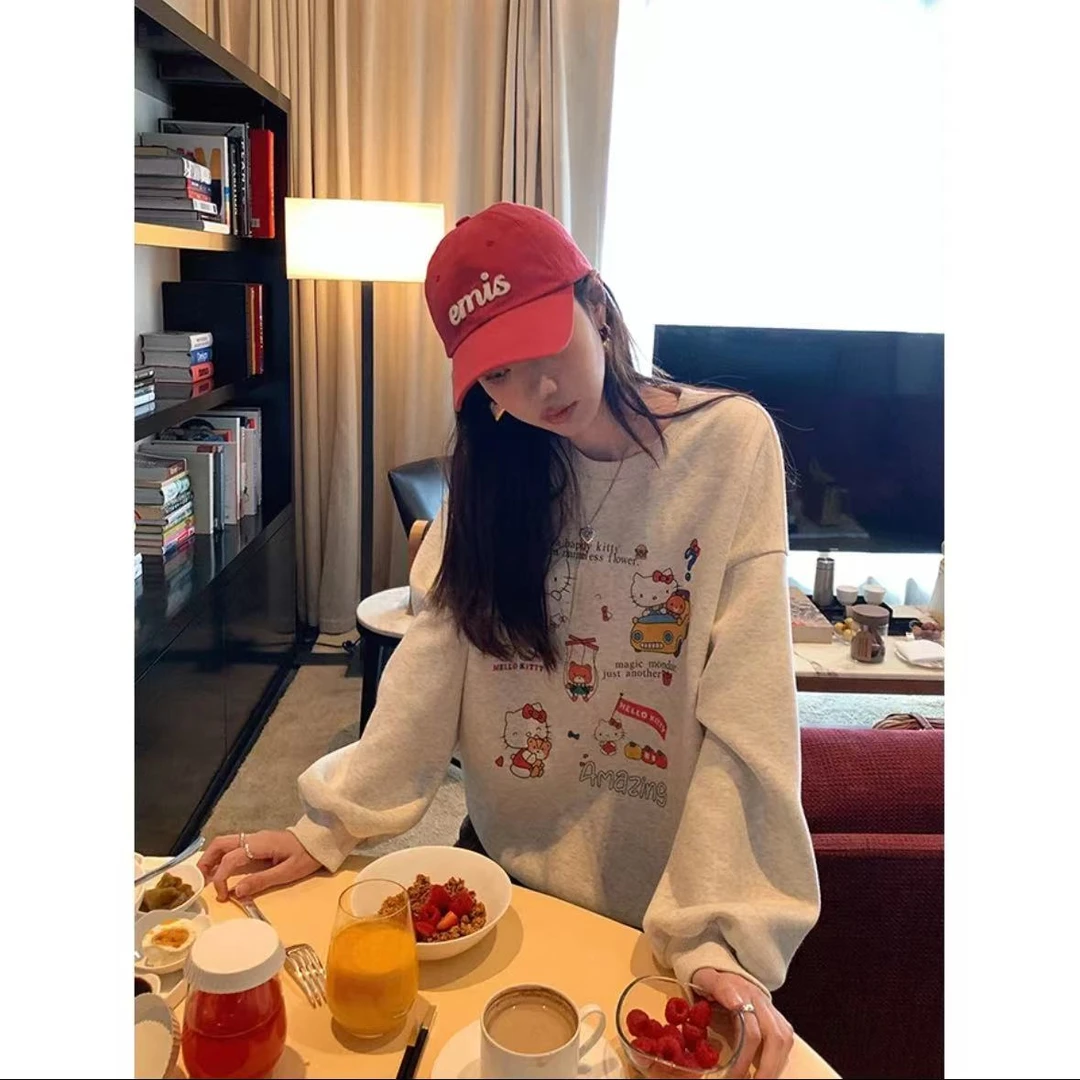 徐秋阳  童趣kt  百搭时尚休闲设计感显瘦显白卫衣2786-12