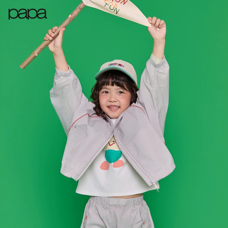 【pao】papa爬爬春季儿童防晒衣UPF50+男女童户外遮阳外