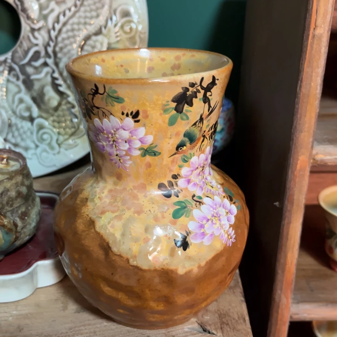 杯柴烧手工手绘陶瓷