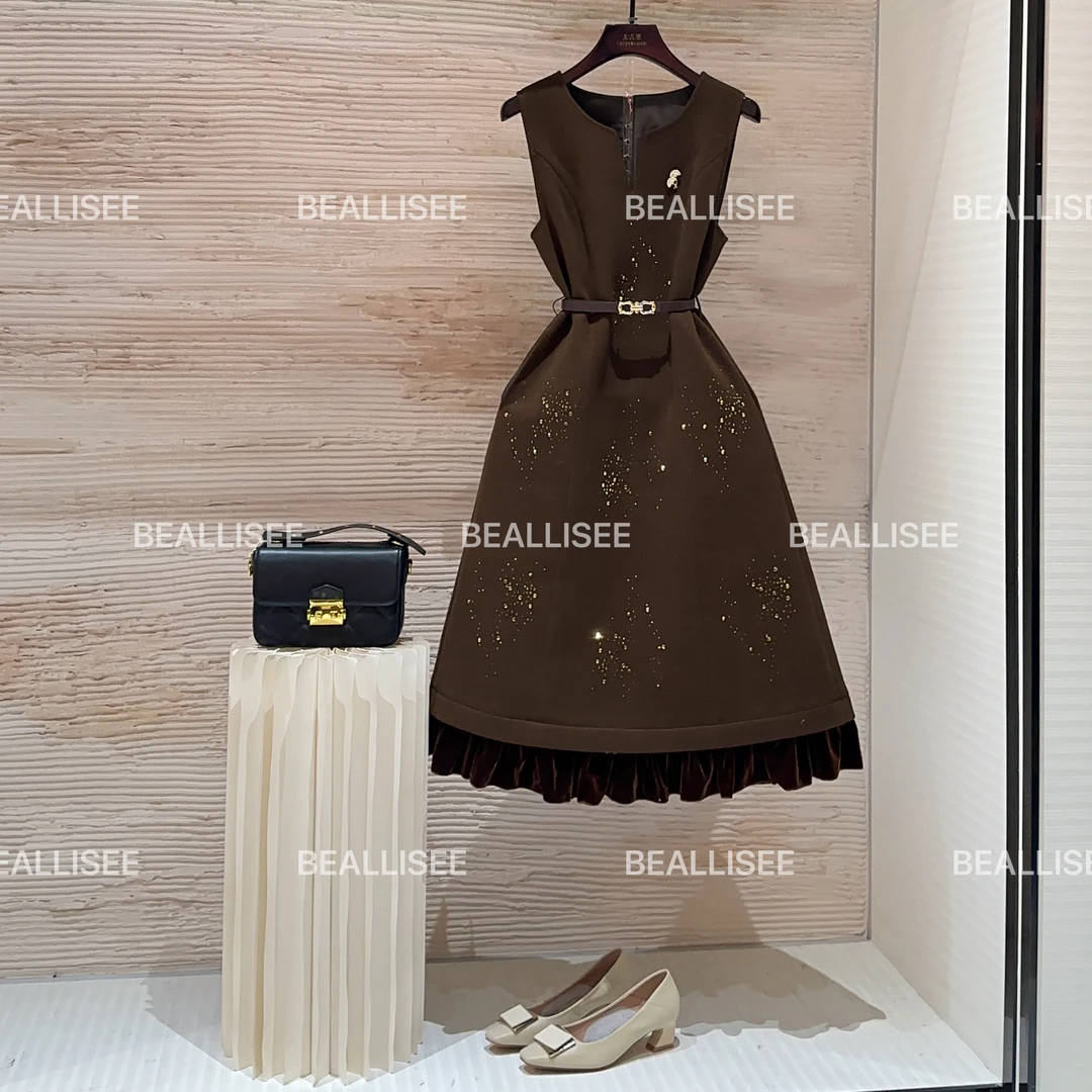 【宠粉价】秋冬新款无袖显瘦国风时尚宽松连衣裙W-A1821