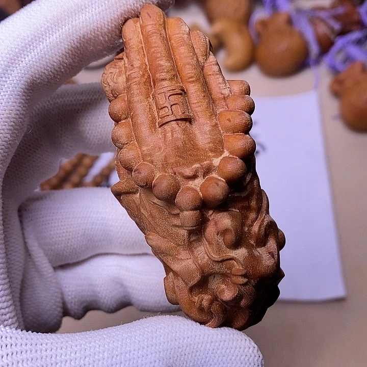 幽***界手串/手链檀香木老山檀香雕刻大佛手把件