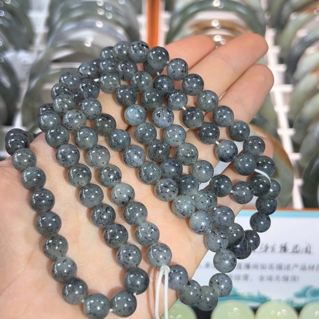 项链未镶嵌和田玉青花108