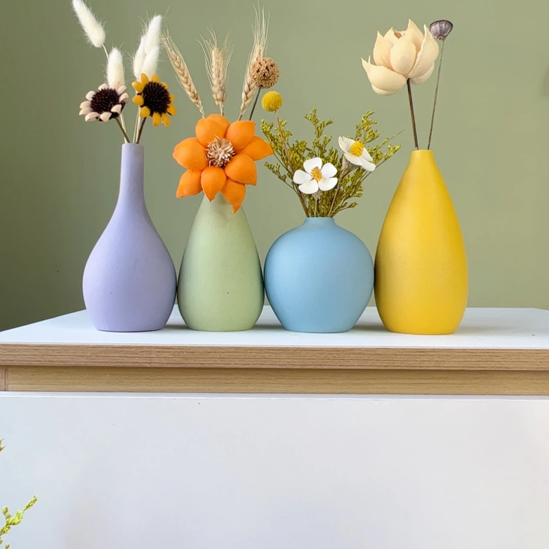 陶瓷花瓶陶瓷花瓶带花高度20-30厘米左右