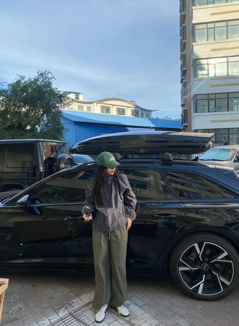 韩国代购.maison cream 连帽格子衬衫外套 L25080202