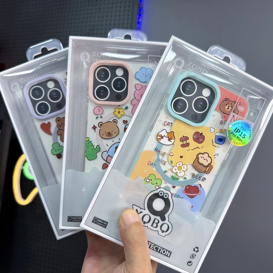 鎏金萌趣小动物磁吸防摔手机壳适用于苹果iPhone16ProMax个性