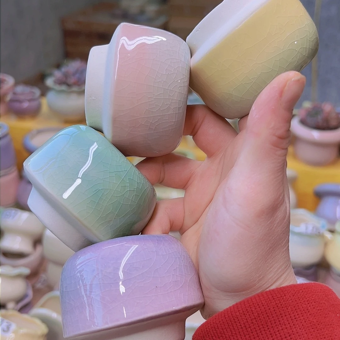 红陶陶瓷花盆当场满12包邮