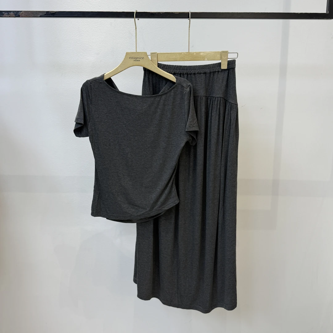 【麦丝】休闲时尚百搭宽松显瘦通勤轻熟风上衣半裙套装 MZCW-3152