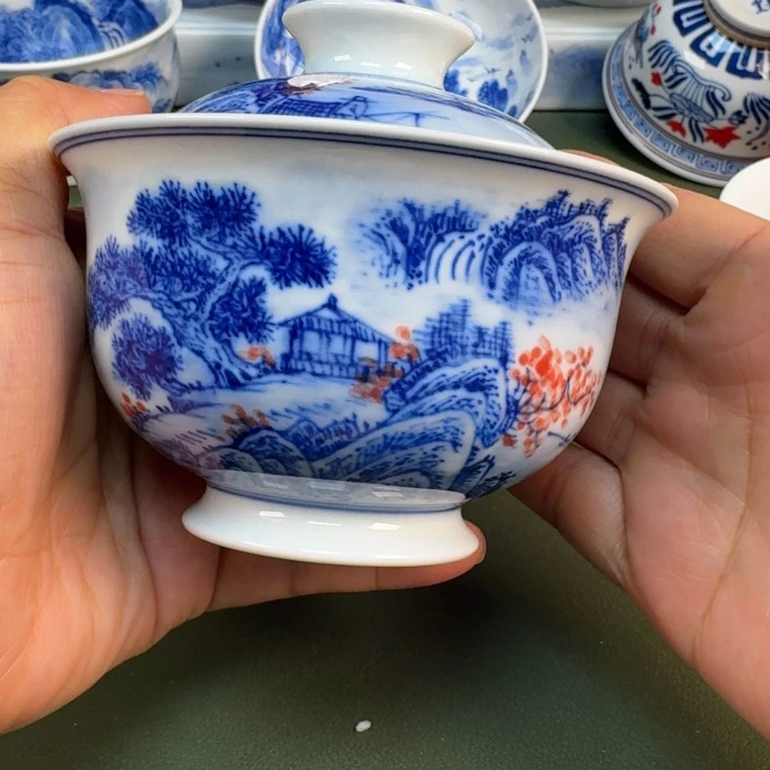 陶景德镇纯手绘茶具圆圆249