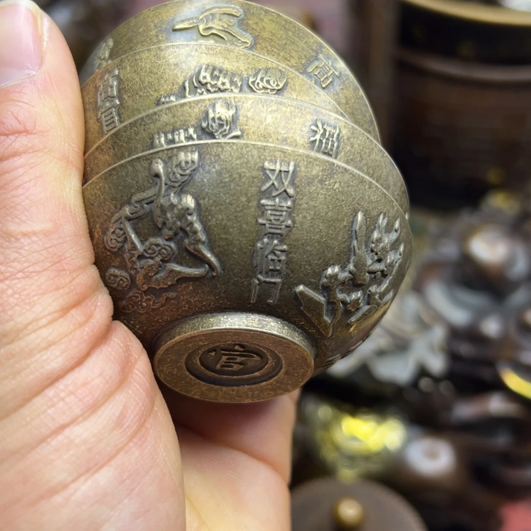 铜摆件欢迎欢迎你